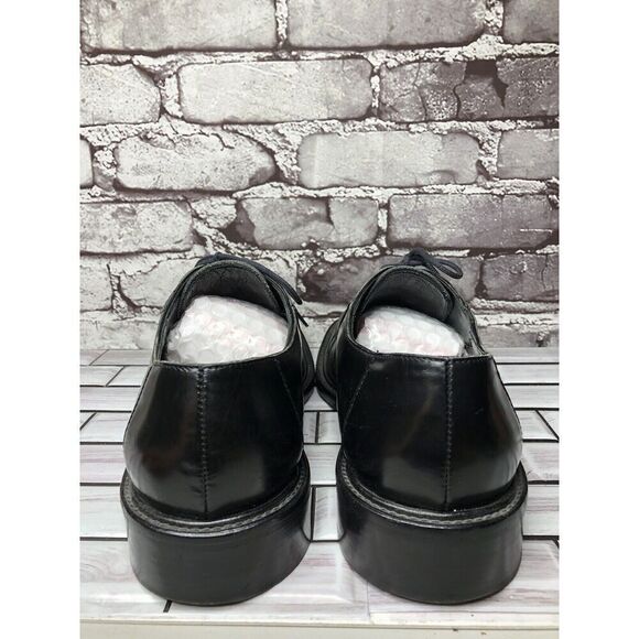 LAUDINO CACCIN Black Leather Cap Toe Oxfords Lace Dress Shoes Men Sz 9M US/42EU - Picture 3 of 16